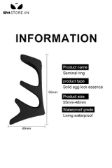 SMT3246 - Vòng đeo gốc dương vật silicon có 3 tầng dài 95mm