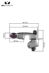 SMT3247 - Bao cao su đôn dên có quai đeo và rung dài 166.7mm