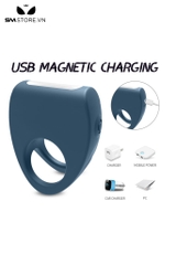 SMT3249 - Vòng đeo dương vật silicon có 10 chế độ sạc điện dài 73mm