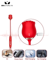 SMT3250 - Máy rung 2 đầu hoa hồng và đầu dương vật dài 46cm