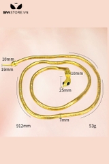 SMT3254 - Vòng đeo dương vật inox ngụy trang con rắn dài 89cm