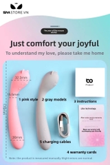 SMT3259 - Máy rung silicon tai mèo có 8 chế độ sạc điện chống nước