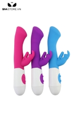 SMT3271 - Máy rung tai thỏ cầm gậy bằng silicon mềm dài 18.5cm