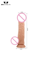SMT3326 - Dương vật giả có rung Pretty Love đế dính tường dài 24cm