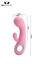 SMT3335 - Máy rung đầu dương vật tai thỏ silicon Pretty Love dài 154mm