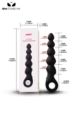 SMT3346 - Anal bead silicon chuỗi hạt có 12 chế độ rung và sạc điện
