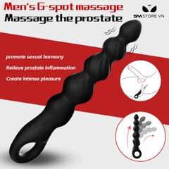 SMT3346 - Anal bead silicon chuỗi hạt có 12 chế độ rung và sạc điện