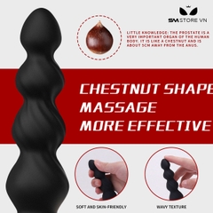 SMT3346 - Anal bead silicon chuỗi hạt có 12 chế độ rung và sạc điện