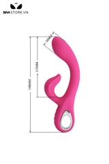 SMT3347 - Máy rung 2 đầu silicon Pretty Love có 12 tần số dài 198mm