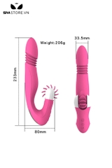 SMT3371 - Máy rung 2 đầu dương vật mix lưỡi liếm xoay dài 233mm