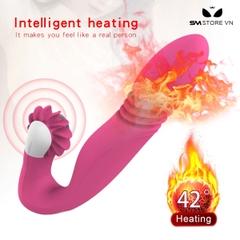 SMT3371 - Máy rung 2 đầu dương vật mix lưỡi liếm xoay dài 233mm