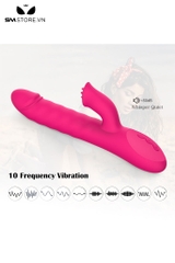 SMT3389 - Máy rung đầu dương vật có nhánh lưỡi liếm dài 25cm