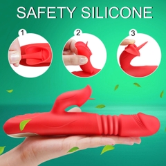 SMT3415 - Máy rung đầu dương vật có lưỡi liếm và sưởi ấm dài 232mm