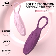 SMT3421 - Trứng rung tình yêu mini có 10 tần số sạc điện dài 15cm