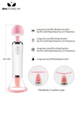 SMT3422 - Chày rung tình yêu 3 trong 1 mix lưỡi liếm có 12 chế độ