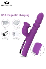 SMT3426 - Máy rung ngoáy có lưỡi liếm và nhánh tai thỏ dài 26cm