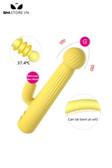 SMT3427 - Chày rung tình yêu vân ngang có nhánh và 12 tần số dài 17cm