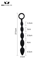 SMT3434 - Anal bead với chuỗi 5 hạt dài 27.5cm chất liệu silicon