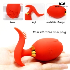 SMT3445 - Máy rung hậu môn nụ hoa hồng có gai mềm dài 8.5cm
