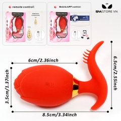 SMT3445 - Máy rung hậu môn nụ hoa hồng có gai mềm dài 8.5cm