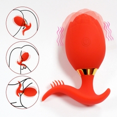 SMT3445 - Máy rung hậu môn nụ hoa hồng có gai mềm dài 8.5cm