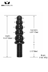 SMT3468 - Anal bead silicon mềm cầm tay dạng chuỗi bi liền dài 265mm