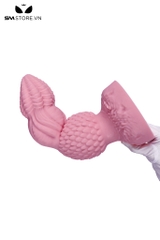 SMT3475 - Anal bead đế dính tường có 3 tầng dạng vân ngang và vẩy