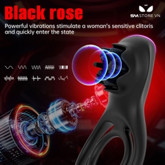 SMT3496 - Vòng rung đeo cu hình bông hoa hồng điều khiển xa dài 10.5cm