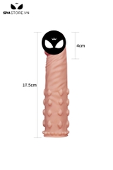 SMT3515 - Bao cao su đôn dên Love toy có bi nổi silicon dài 17.5cm