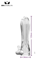 SMT3525 - Bao cao su đôn có rung mix quai đeo gân sọc dài 13cm