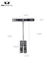 SMT3548 - Đồ chơi BDSM xích cổ nối còng tay da PU dài 50cm