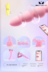 SMT3558 - Anal bead ngụy trang tai hưu silicon mềm dài 154mm