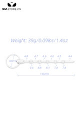 SMT3571 - Sounding niệu đạo kích điện dạng bi nối mix miếng dán dài 13cm