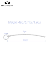 SMT3575 - Sounding inox không gỉ cho nam với chuỗi bi liền dài 26cm