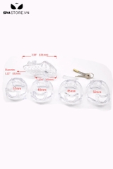 SMT3581 - Khóa dương vật nhựa có lỗ thoáng khí dài 82 và 101mm