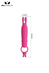 SMT3601 - Máy rung tai thỏ 2 đầu Pretty Love silicon mềm dài 16cm
