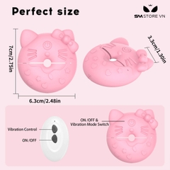 SMT3605 - Kẹp núm vú rung hình mèo Hello Kitty có 9 chế độ dài 7cm