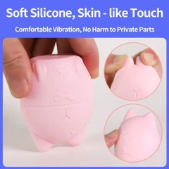 SMT3608 - Máy rung âm vật mini ngụy trang mèo rung có nơ dài 7cm
