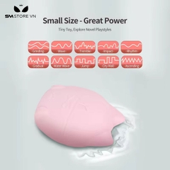SMT3608 - Máy rung âm vật mini ngụy trang mèo rung có nơ dài 7cm