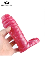 SMT3643 - Dương vật giả rỗng ruột với vân ngang nhiều tầng dài 15cm