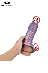SMT3643 - Dương vật giả rỗng ruột với vân ngang nhiều tầng dài 15cm