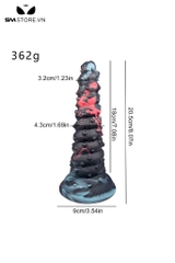 SMT3653 - Dương vật giả monster có bi nổi quanh silicon mềm dài 20.5cm