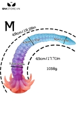 SMT3664 - Anal long xúc tu và đế hình con bạch tuộc phát sáng silicon