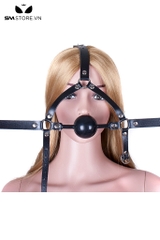 SMT3686 - Ball gag silicon bóng trơn có đai qua đầu điều chỉnh kích cỡ