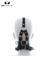 SMT3687 - Đồ chơi bịt miệng mặt nạ ball gag silicon rỗng qua đầu