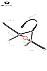 SMT3696 - Đồ chơi bịt miệng ring gag silicon có dây đeo vòng qua đầu