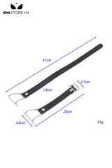 SMT3699 - Đồ chơi bịt miệng inox thiết kế dạng mở dài 41cm và dây da PU