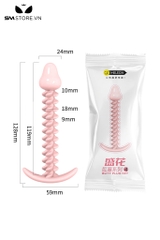 SMT3712 - Butt plug ngụy trang cây thông silicon dài 128mm đế cong