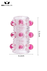 SMT3754 - Bộ 9 chiếc vòng đeo dương vật có gai nhọn và bi nổi silicon