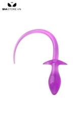 SMT3759 - Anal play đuôi heo trong suốt dài 17.2cm chất liệu silicon
